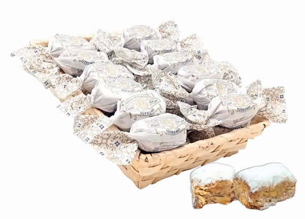 POLVORÓN DE ALMENDRA SUPREMO EN CESTA 600 G.