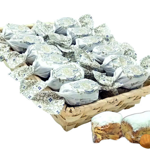 Polvorón de almendra supremo en cesta