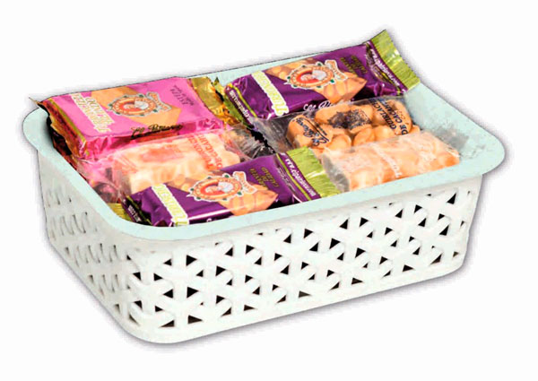 TURRONES SURTIDOS EN CESTA 450 G.