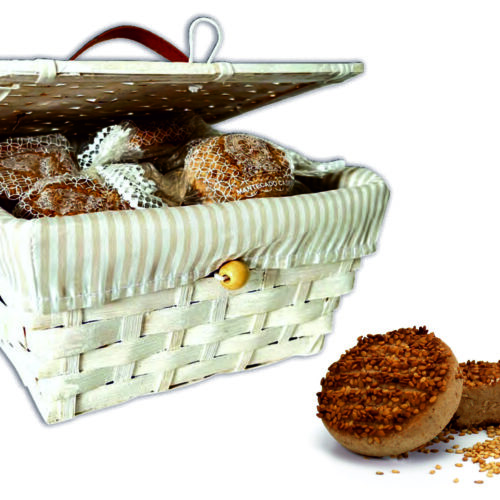 Mantecados caseros en cesta